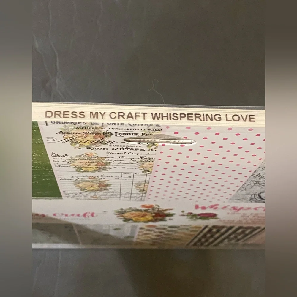 Dress My Craft WHISPERING LOVE 12x12 scrapbook paper pad MISSING ONE DESIGN
